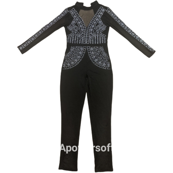 Black sequin jumper* (buttons on collar missing) - Picture 1 of 1